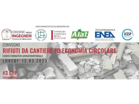 locandina con titolo evento su immagine di calcinacci