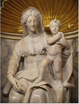 La Madonna del parto restaurata da batteri