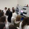 Gli studenti della classe 3SA dell’IISS “Egidio Lanoce” di Maglie (LE) durante la visita dei Laboratori del CR di Brindisi