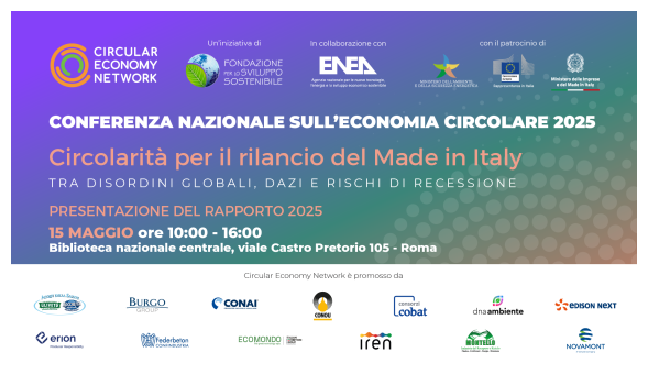 Locandina conferenza nazionale economia circolare 2025