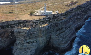 Vista dall'altro dell'Osservatorio climatico di Lampedusa 