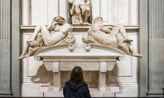 Le sculture di Michelangelo nella Sacristia Nuova a San Lorenzo, Firenze Credit G. Cipriano for The New York Times
