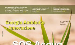 Copertina numero EAI: SOS Acqua - La risorsa idrica fra nuovi rischi, strategie di tutela e di utilizzo Copertina rivista EAI_ Numero intitolato SOS Acqua
