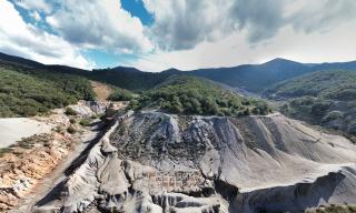 Panorama del campo sperimentale ad Ingurtosu 